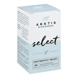 Arktis Arktibiotic select Pulver 60 g - Nahrungsergänzungsmittel mit 6 Stämmen milchsäurebildender Bakterien und Vitamin D, unterstützt das Immunsystem, einfach in Wasser oder Saft einrührbar, gluten- und lactosefrei, vegan.