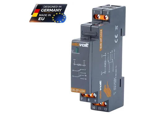 ELOVOLT Schaltrelais EIR-2P-U24, 2x 8 A, 24 V, 2 Wechsler 5102024
