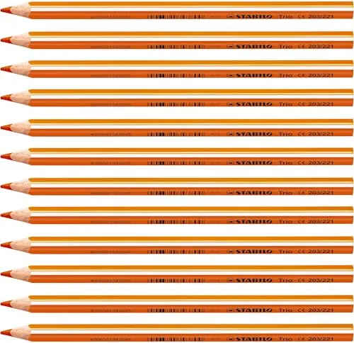 STABILO - Dreikant-Buntstift - Trio dick - 12er Pack - orange