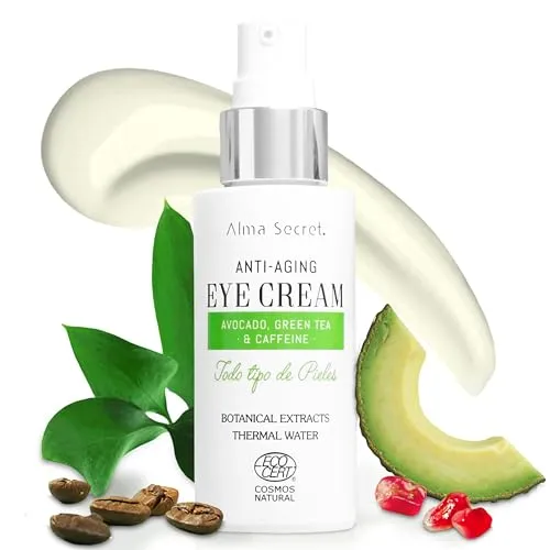 Alma Secret Contorno de Ojos Antiedad con Aguacate - Augencreme mit intensiver Anti-Aging-Wirkung, die die Mikrozirkulation verbessert und kleine Falten sowie Augenringe behandelt. Für eine hydratisierte und strahlende Augenpartie.