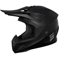 Shot Pulse Solid 2.0 Motocrosshelm, schwarz, Größe XL - Robuster Motocrosshelm mit 6 Lufteinlässen für optimale Belüftung und Shock-Absorber Kinnbügeleinsatz für zusätzlichen Komfort. Ideal für abenteuerliche Fahrten.