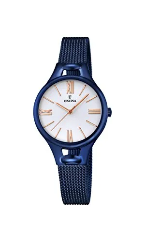 Festina Damen Analog Quarz Uhr mit Edelstahl Armband F16953/1