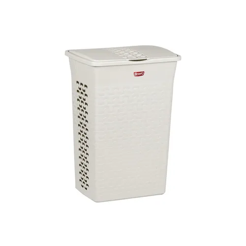 Rechteckiger Wäschekorb BranQ Cotton 55L in weiß von BranQ Home essential