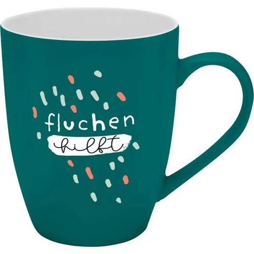 TASSE BECHER FLUCHEN HILFT 350 ML VON SHEEPWORLD NEU OVP in grün von Sheepworld
