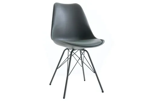 Licht-Erlebnisse Esszimmerstuhl Kunstleder Grau