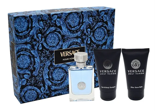Versace Pour Homme Geschenkset 50ml - Herrendüfte – Exklusives Set mit Eau de Toilette, Duschgel und Aftershave, ideal für den modernen Mann, der Stil und Eleganz schätzt.
