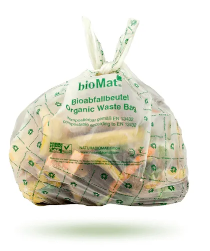 Stk Biomat Biomüll-Beutel 10 Liter Bio-Abfallbeutel Müllsäcke kompostierbar 26