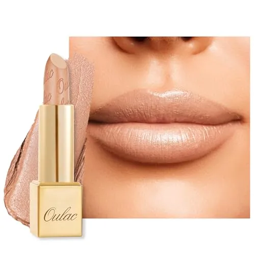 OULAC Lippenstift Metallic Glanz Finish, Nude