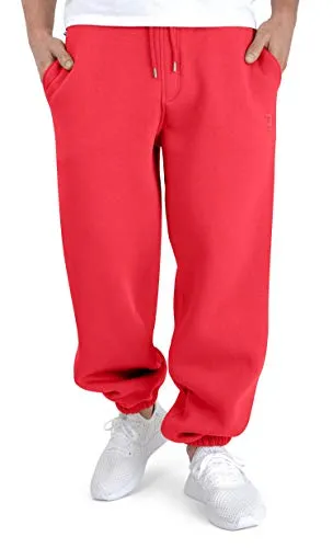 BACKSPIN Sportswear Jogginghose Unisex Hellrot - Bequeme, weit geschnittene Jogginghose aus 70% Baumwolle mit flauschiger Innenseite. Ideal für Freizeitaktivitäten, ausgestattet mit praktischen Taschen und elastischem Bund für optimalen Tragekomfort.