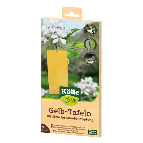Bio Gelb-Tafeln 7 Stück, gelbe Tafeln beleimt in Bio-Qualität, Gelb-Tafeln, biol