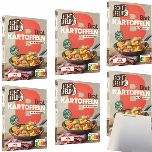 Echt vom Feld Bratkartoffeln mit Katenspeck 6er Pack 6x400g Packung usy Block