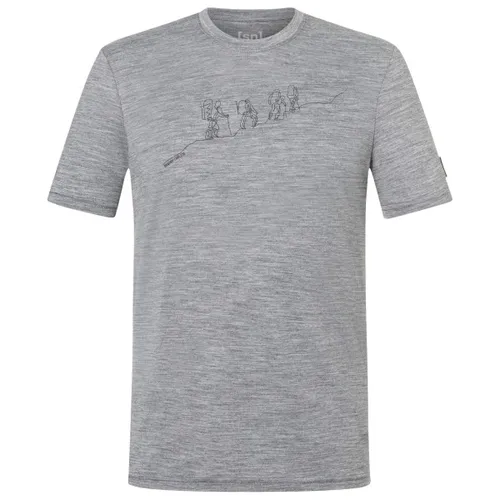 Super.Natural M Hiking Tee cashmere grey melange XXL - Leichtes Kurzarmshirt für aktive Herren, aus atmungsaktiver ADVANCED WOOL 140 gefertigt. Ideal für Wandern und Freizeit, mit natürlicher Geruchsresistenz und pflegeleicht. Stylisches Outdoor-Design.
