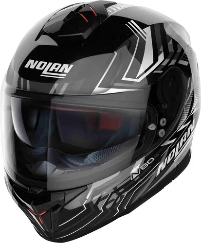 Nolan N80-8 Turbolence N-Com Integralhelm schwarz/weiß - Motorradhelm mit innovativer Netzstruktur für optimalen Tragekomfort, neuester Sicherheitsnorm ECE 22-06 und patentierter Visiermechanik für maximale Sicht.