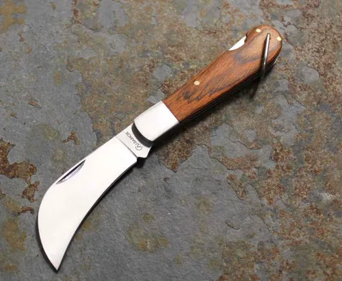 Albainox Gärtnermesser für Traubenernte Lockback Tranchete mit Holzgriff 10253