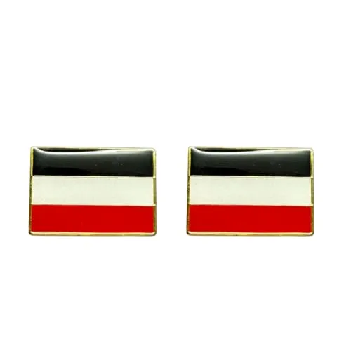 Anstecker Fahne Deutsches Kaiserreich,Deutsches Reich, Deutschland, Flagge, Flagge schwarz-weiß-rot, rechteckig, als Anstecknadel im 2er Pack, Pin Anstecknadel