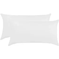 Traumschlaf Edel-Linon Kissenbezüge 2er Set 2x 40x80 cm | weiss - weiß