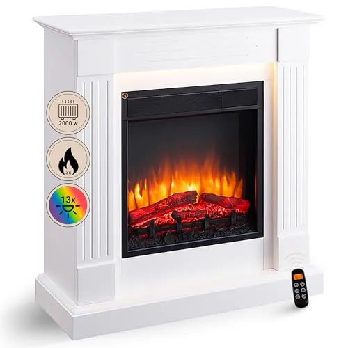 Elektrokamin Ladina in weiß von Balderia