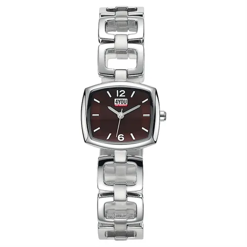 4YOU Damen Armbanduhr 4.4404 Armband Edelstahl Zifferblatt braun UVP 79,-