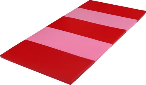 PLUFSIG Faltbare Gymnastikmatte in Rot-Rosa, 78x185 cm