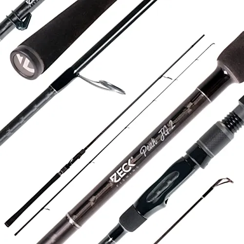 Zeck Peak JG 2 240cm 40g Spinnrute - Angelruten, leichte und robuste Spinnrute aus Kohlefaser für präzises Angeln mit einem idealen Ködergewicht von 10-40 g.