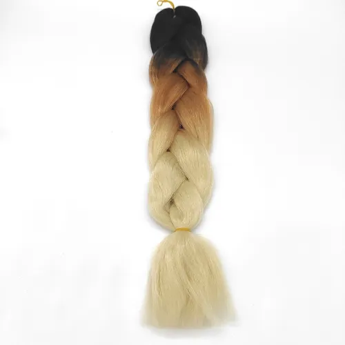 Kanekalon Haarverlängerung Kunsthaar Blond Ombre Jumbo Braid Box Braids Style