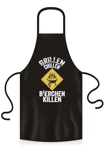 YORA Grillschürze für Männer Vatertagsgeschenk in schwarz von YORA