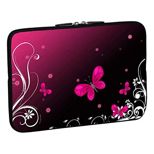 PEDEA Design Schutzhülle Notebook Tasche bis 15,6 Zoll (39,6cm), Butterfly