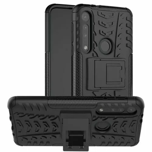 betterfon Oudoor Hülle Kompatibel mit Motorola Moto G8 | Case Panzer Hülle Cover Schutzhülle Etui Bumper | Schwarz