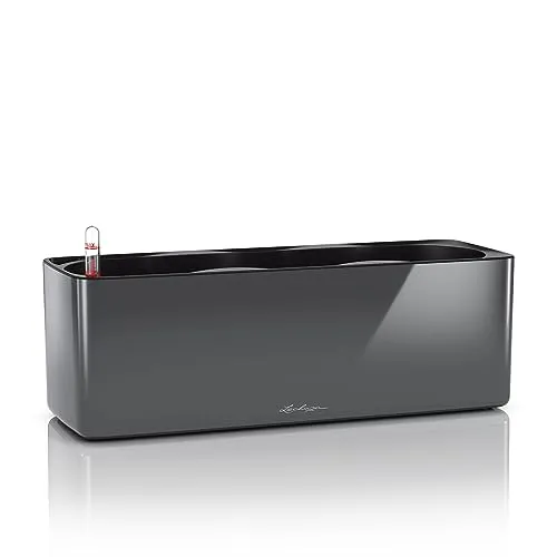 LECHUZA CUBE Glossy Triple anthrazit highgloss 13671 in schwarz von Lechuza