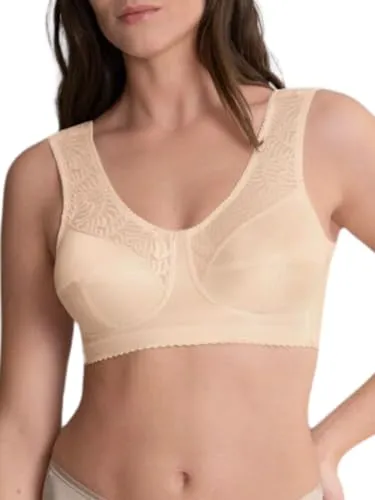 Anita Damen Bügelloser BH Entlastungs Mylena, Einfarbig, Gr. 105B, Elfenbein (angelskin 017) - Bügelloser Entlastungs-BH aus elastischem Glanzstretch für optimalen Tragekomfort. Mit breiten, gepolsterten Trägern für eine angenehme Passform. Ideal für den Alltag! Der perfekte Begleiter für jede Gelegenheit.