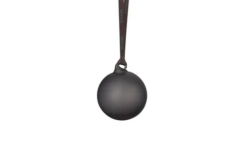 blomus Weihnachtsbaumkugel JUHLA M smoke 7cm 4tlg schwarz - Elegante Weihnachtsbaumkugeln aus Glas und Polyester, perfekte Akzente für festliche Dekorationen, stilvoll und langlebig.