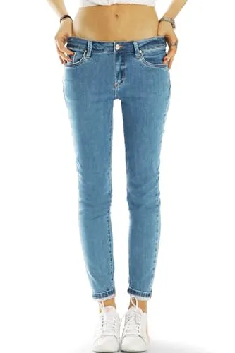 BE STYLED Röhrenjeans, Medium Waist Jeans, Slim Fit mit Stretch, Skinny Hose in denimblau - Damen - j16p-3 (j16p-3, DE/NL/SE/PL, Alphanumerisch, M, Regular, Regular)