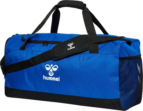 Hummel Sporttasche Core 2.0 Sports Bag L, blau, 63 Liter - Klassische Sporttasche mit Schuhfach, stabilisierendem Boden und verstellbarem Schultergurt – ideal für Sport und Freizeit.