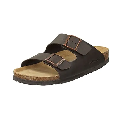 Rohde Herren Sandalen - Komfortable Therapie-Sandalen in Mocca, 45 EU - Clogs & Pantoletten für Herren, ideal für Zuhause und bei Bedarf, mit verstellbarem Klettverschluss für perfekten Sitz und hohen Tragekomfort.