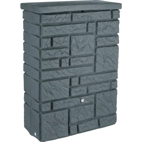 Regenwassertank 300 Liter in Steinoptik - Wasserspeicher & Regentonnen, ideal für die Garten-Bewässerung mit abnehmbarem Deckel und einfacher Installation.
