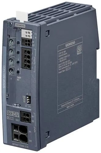 Siemens 6EP4437-7EB00-3CX0 Selektivitätsmodul - Relais für 24-V-Stromversorgungen, 4-kanalig mit einstellbarem Schwellwert und Überlastschutz, minimiert Stillstandszeiten durch zuverlässige Fehlererkennung.