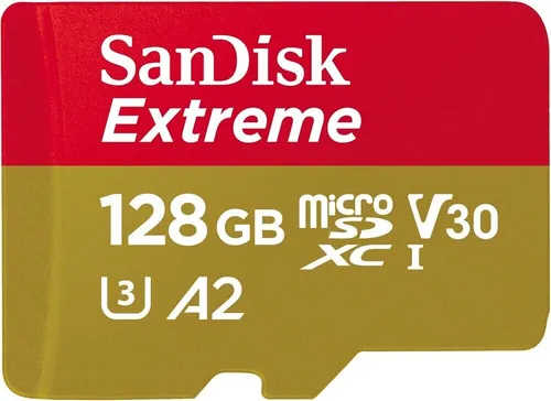SanDisk Extreme microSDXC UHS-I Speicherkarte 128 GB - Hochgeschwindigkeits-Speicher für Actioncams & Drohnen, 4K UHD, wasserdicht & stoßfest, inklusive Adapter & RescuePRO Deluxe