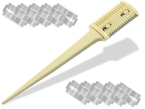 Effilierer Effiliermesser Set Effilierkamm mit 50 Ersatzklingen Haare ausdünnen