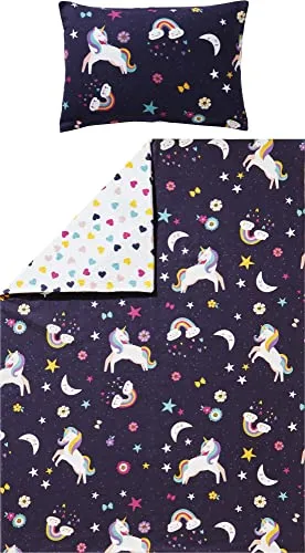 Erwin Müller Kinder-Wendebettwäsche Feinbiber bunt Größe 1x 100x135 cm + 1x 40x60 cm