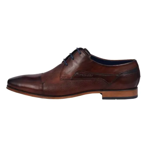 bugatti Herren Businessschuhe - Elegante Derby Schnürer für Büro und Freizeit - Herren-Schnürhalbschuhe mit normaler Weite, ideal für stilvolle Auftritte im Büro oder in der Freizeit. Robuste Qualität in klassischem Braun.