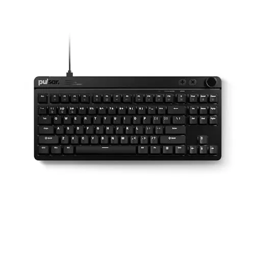 Pulsar XBOARD MS Mechanische Gaming-Tastatur, 35K Scanrate und 8K Abtastung für extrem niedrige Hot-Swap-Latenz, TKL Joint Mount Aluminiumplatte, PBT-Tasten