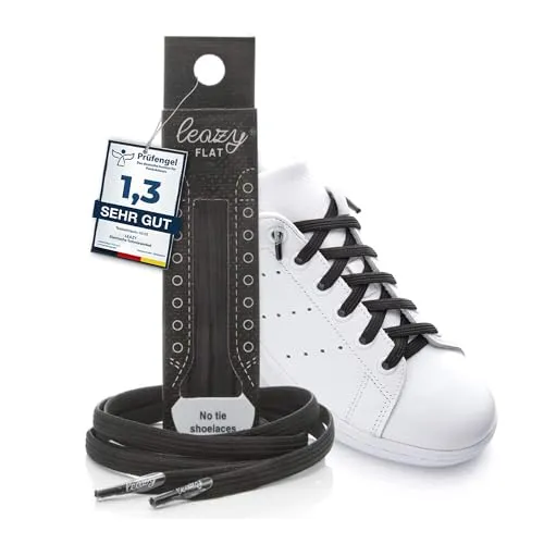 leazy flat Elastische Schnürsenkel – Das Flache, Flexible Schuhband zum Einhaken