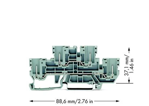Wago 2-Pin/2-Pin-DoppelstockKl. (870-151)