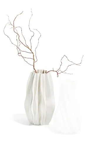 Philippi Design Dekovase Plissee in beige von Philippi