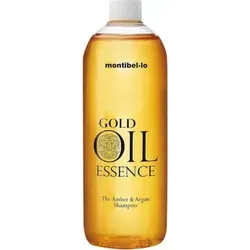 Montibello Gold Oil Shampoo 1000ml - Regenerierendes Shampoo mit Argan- und Bernsteinöl für geschädigtes Haar, 1000ml. Es reinigt sanft und sorgt für Glanz, Flexibilität und Stärke.