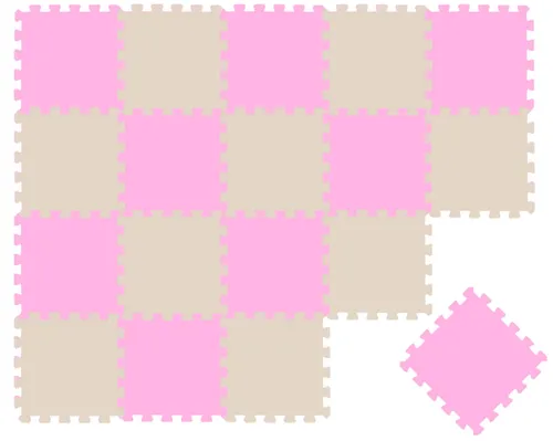 LittleTom 18 Teile Spielmatte - Puzzlematten für Babys - Kuschelweiche und isolierende Krabbelmatte, die ideal für kalte Böden ist. 100% schadstofffrei und mit Anti-Rutsch-Profil für sicheres Spielen.