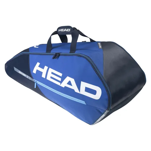 HEAD Tour Team Tennistasche 6R, blau/Navy - Tennistasche für 6 Rackets mit modernem Design und CCT+ Schutz, ideal für Spieler, die Stil und Funktionalität schätzen.