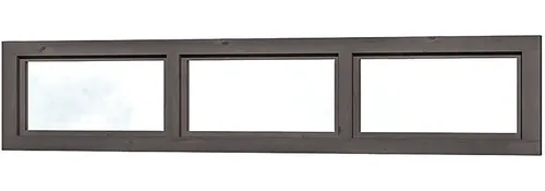 SKANHOLZ Oberlicht Fenster, schiefergrau, 147 x 30 cm - Feststehendes Oberlicht aus nordischer Fichte mit Echtverglasung, ideal für Carports. Maße: 147 cm x 30 cm, 5 Jahre Herstellergarantie.