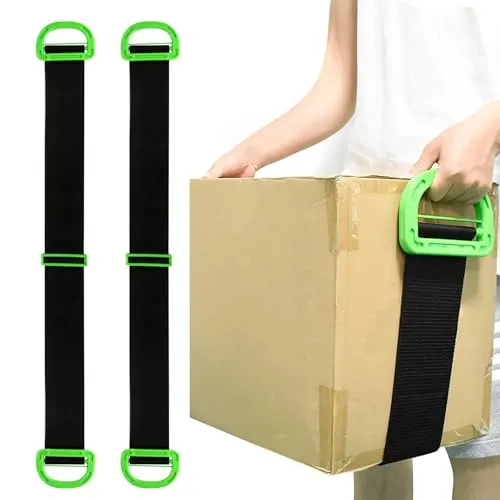 Transportgurt 2 Pack Tragegurte Umzug Verstellbare Hebegurte Lasten 330lbs Transportgurt Schwerlast Tragegurt für Möbel Boxen Klavier Bücherregalen