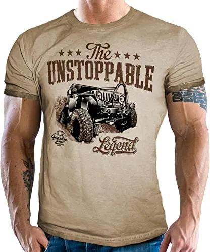 T-Shirt Vintage Retro Used Look - Offroad Legend M - Stylisches GASOLINE BANDIT T-Shirt im Used Look für Offroad-Fans. Hochwertiger Druck, angenehmer Tragekomfort und modernes Design machen es zum perfekten Geschenk.